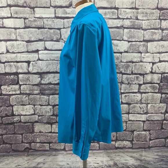 Jones New York Turquoise Button Down Blouse - Picture 3 of 9